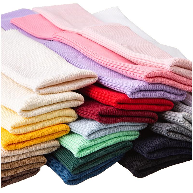Cotton Rib Stretch Knit Cuffs Collars Hems Fabric Ribbed Knitted Cuffs Neckline Fabric For Sweatshirt Down Jackets Accessories