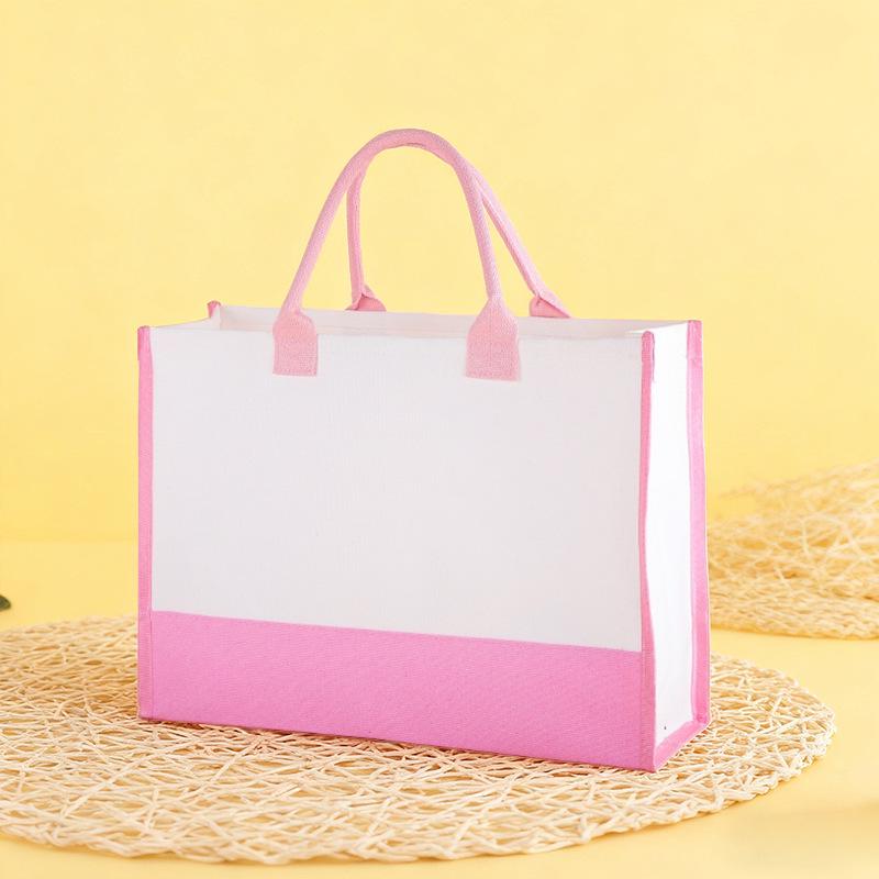 Custom Logo 3D High-End Enterprise Crossbody Tote with Ribbon – University Full Print Canvas Handbag