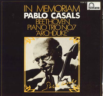 LP Record PABLO CASALS  Beethoven Piano Trio No 7 In B Flat FCM12 FONTANA Japan Classical Used