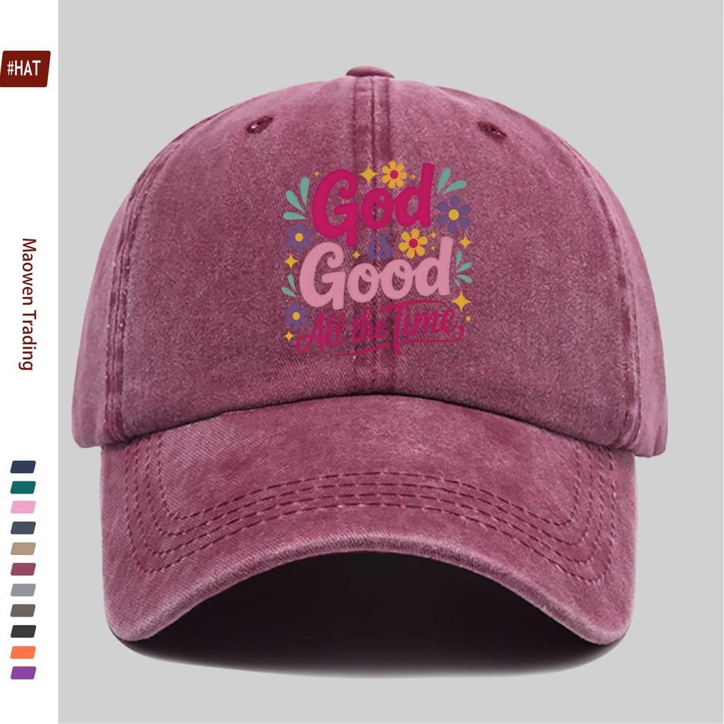 pc God is Good All the Time Pattern Print Baseball Cap Cute and Sexy Design Comfortable Lightweight Truck Driver Decorative
