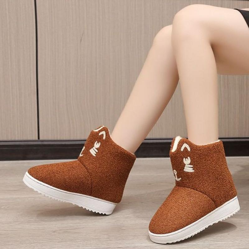 Plush Chunky Snow Boots for Women Winter Round Toe Booties On Offer High Quality Boot Warm Work Fashion Woman Shoes Promotion