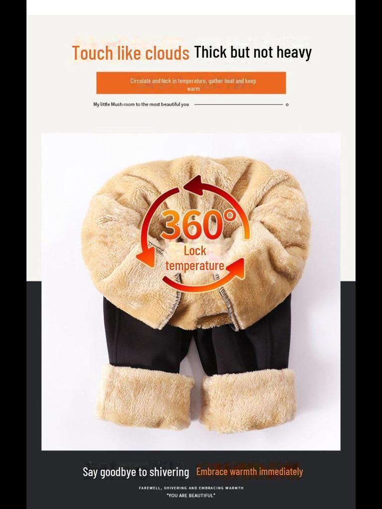 Weite Freizeithose aus weichem Lammfell für Damen für Frühling und Herbst