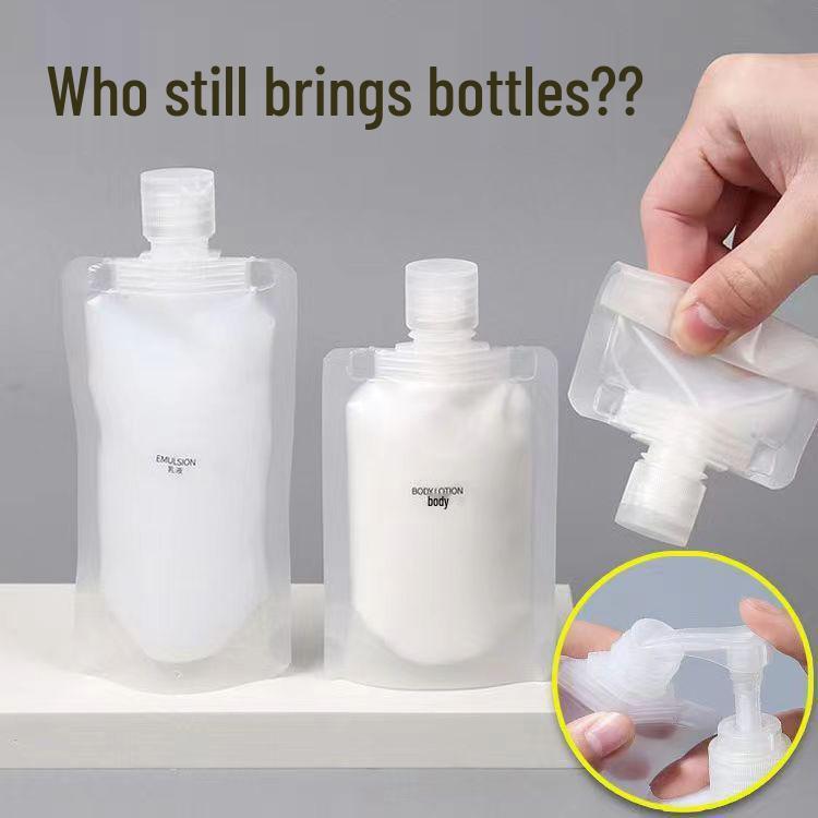 Travel Cosmetic Dispenser Set: Portable Squeeze Bottles for Shampoo, Lotion, and Facial Cleanser
