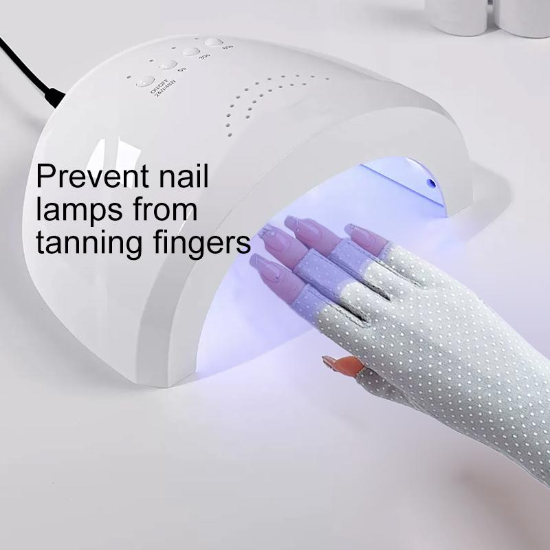 1Pair Wave Point Summer Driving Non-slip Sunscreen Outdoor Touch Screen Breathable Half-finger Gloves Soft Anti UV