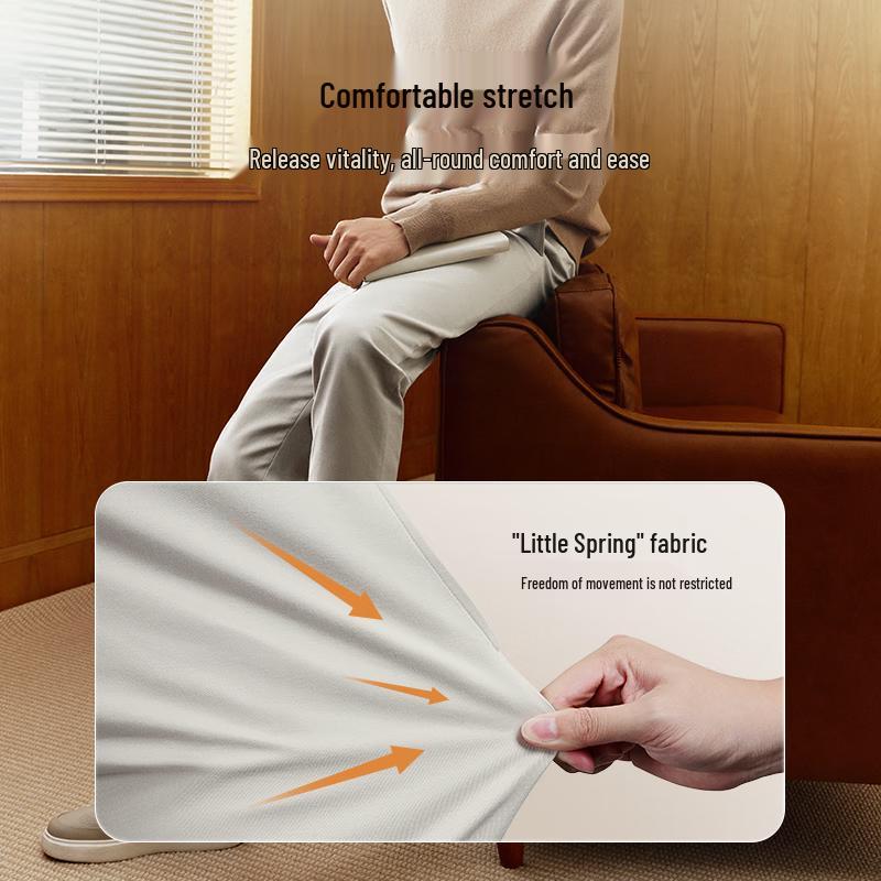 Goldlion Men's Cotton Blend Stretch Twill Casual Pants