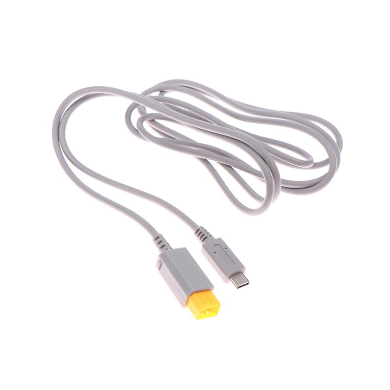 1 stk 2M Grå Kabel For Wii For Wii U Vert Pd Strømkabel Ladekabel Ledninger Reparasjonstilbehør
