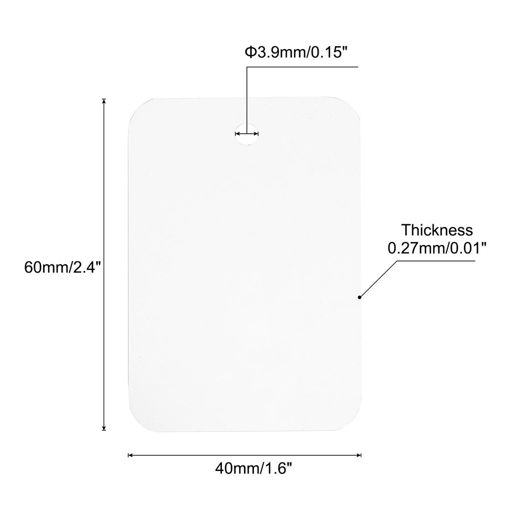 50pcs Waterproof Wires Plastic Shipping Tags 1.6x2.4 Inch for Product Identification Tags Valve Marking Outdoor Tagging