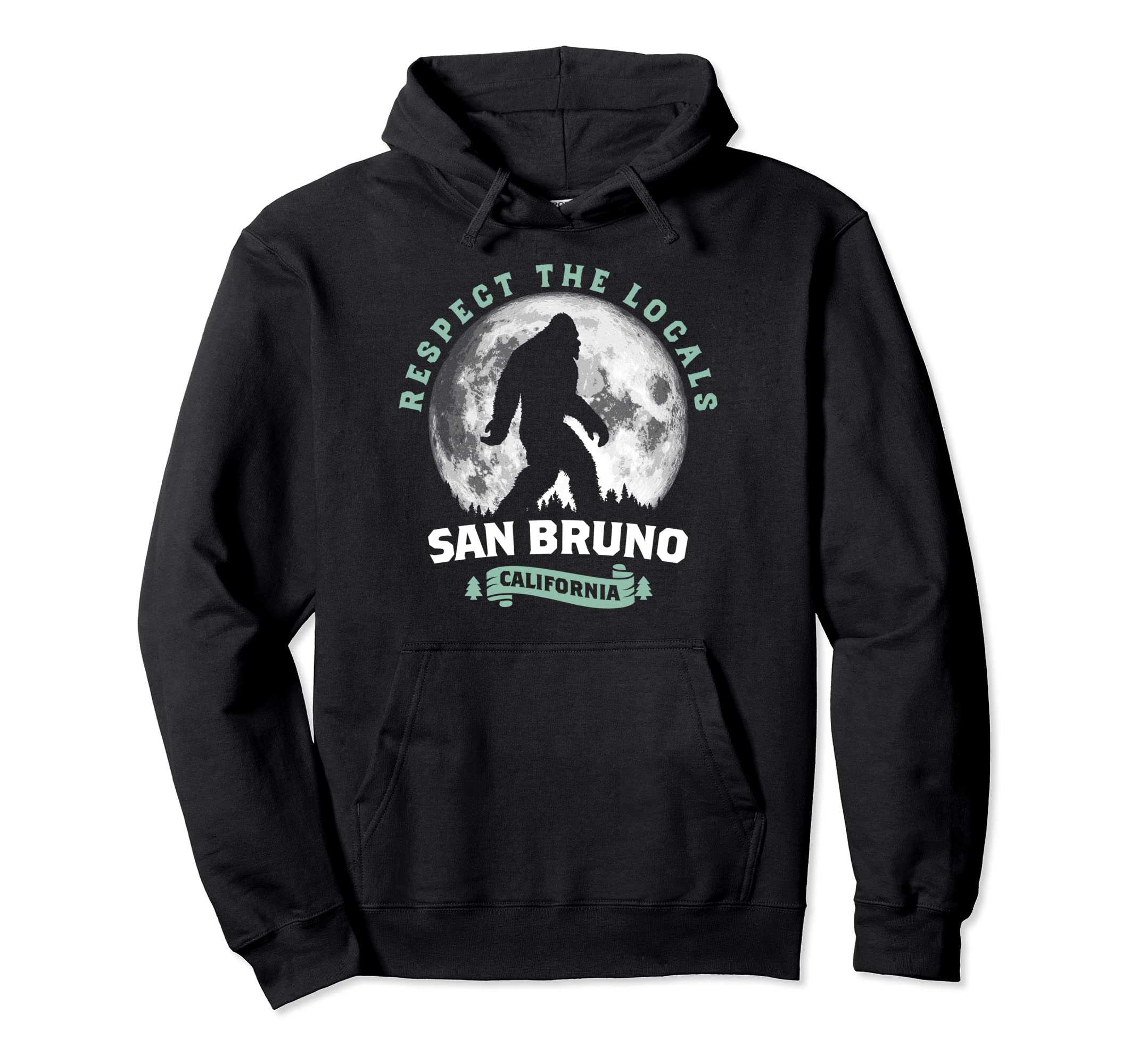 

San Bruno California Bigfoot Night Walk Retro Hoodie