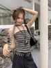 Women's Summer Striped Off-Shoulder Bandeau Top