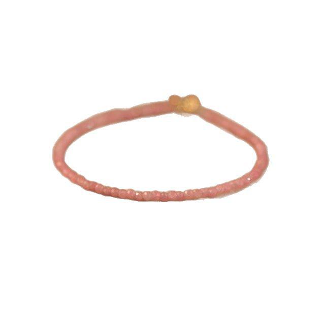 Exquisite Handmade Pink Tourmaline Bracelet for Women - Natural Beaded Crystal Jewelry