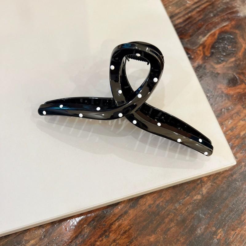 Black White Bowknot Hair Claw for Women Korean Elegant Bow Hair Clips Crab Hairpins Barrette Girl Hair Accessories