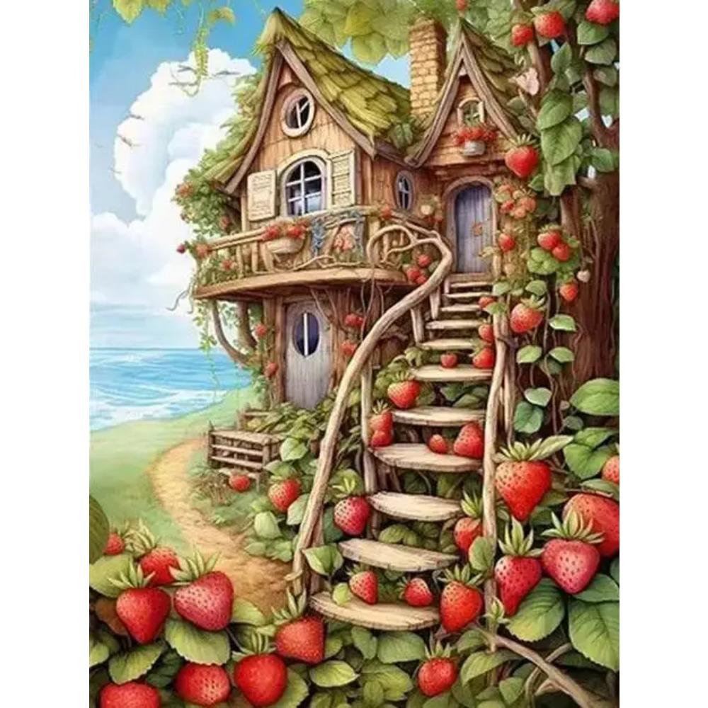 DIY Full Round Diamond Painting Cross Stitch 3D Cute Animal Flower Home Scene Decorative Art Diamond Painting 5d Diamond Art Painting