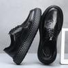 European Station High-end Business Casual Leather Shoes Men's Autumn and Winter New Fashion Trend Versatile Leather Thick-soled Height Increasing M