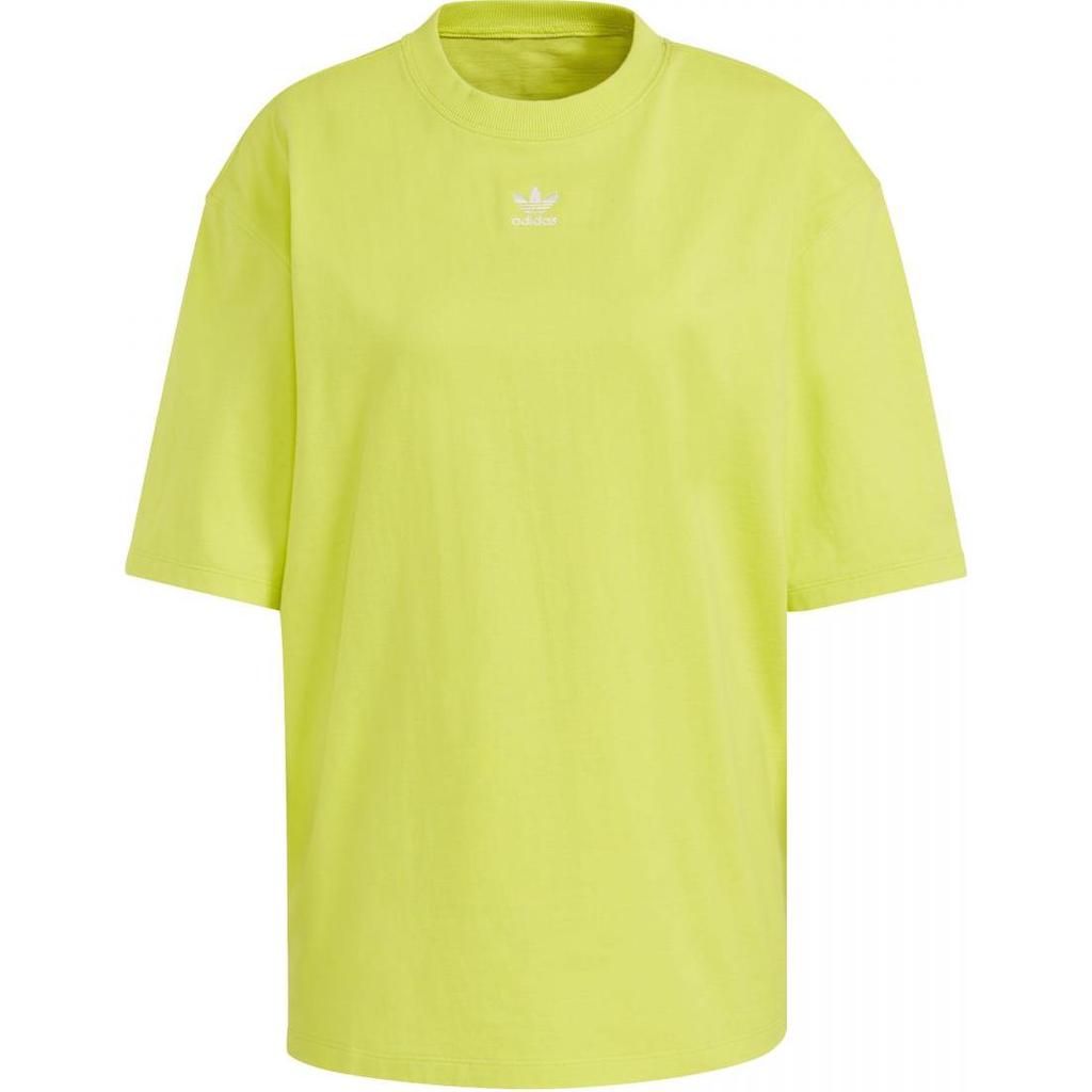 Adidas Originals Adicolor Essential Comfortable Short Sleeve Drop Shoulder T-Shirt Women Tops Yellow H45580