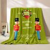 3D Christmas Nutcracker Soft Flannel Blanket for Bed Bedroom Sofa Picnic, Warm Throw Blanket for Cover Outdoor Leisure Nap Gift