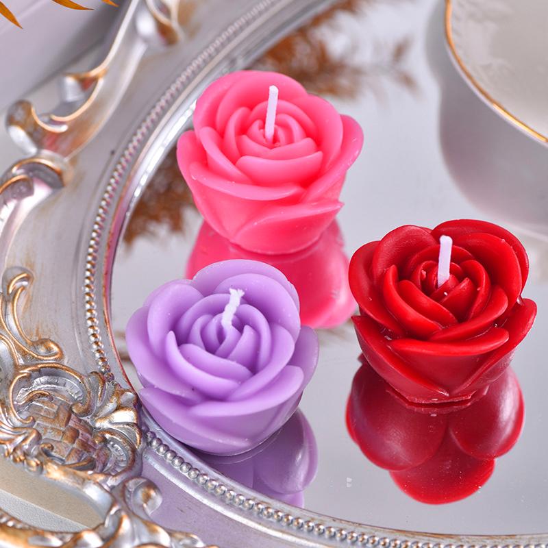 1 Set Banquet Romantic Scented Elegant Rose Mini-Sized Candles Fragrant Handmade Floating Wedding Ambiance-Boosting