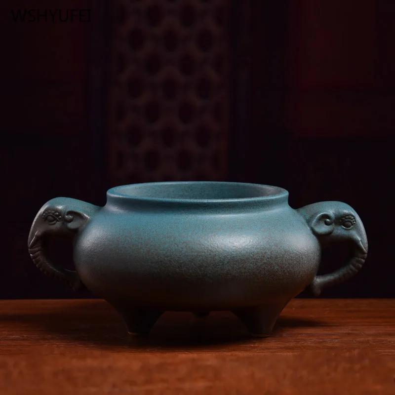 1PCS Treasures Ceramic Buddha Supplies Buddha Hall Buddha Front Incense Burner Water Cup Vase Offering Ornament