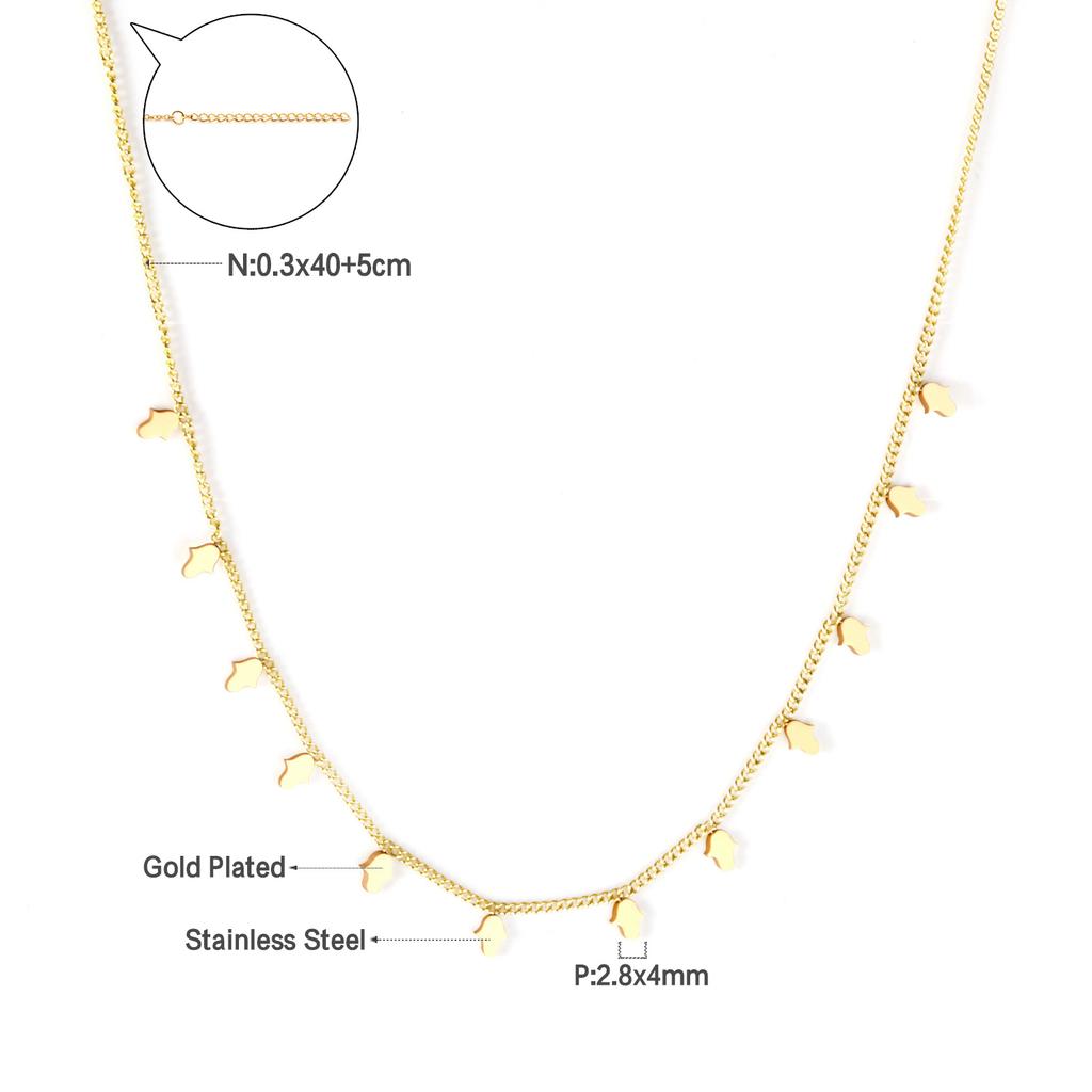 Woman Collier Golden Chains Necklaces Bohemia Star Heart Elegant Stainless Steel Jewelry Trendy