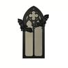 Gothic Cathedral Window Mirror Vintage Baroque Wooden Black Bat Mirror