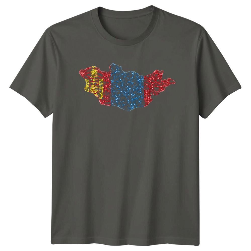 Mongolia Map Travel Unisexs TShirt Unisexs Tee Graphic Unisex Top S