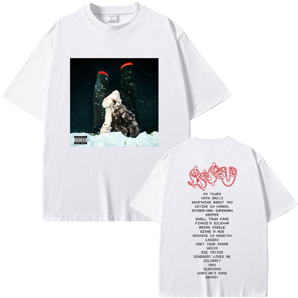 Rapper PARTYNEXTDOOR & Drake SSS4U Some Sexy Songs 4 U Album Graphic Print T-shirts Unisex Unisex Hip Hop Fashion Oversized T Shirts
