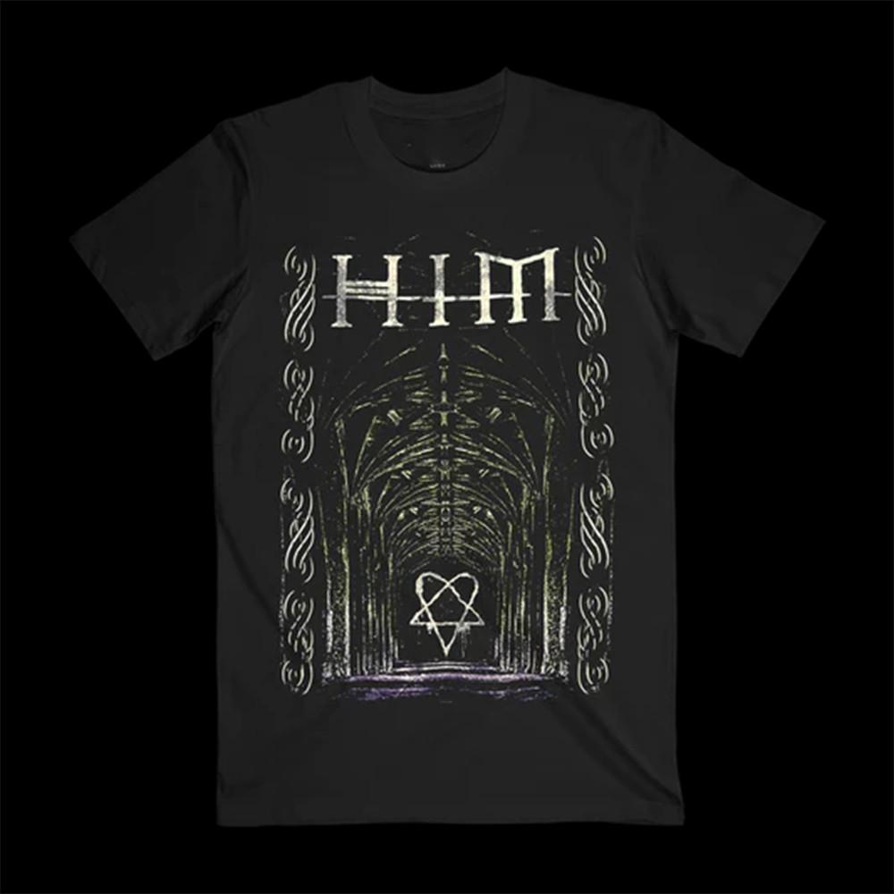 HIM Band Schwarzes Baumwoll-Herren-T-Shirt Größe S-5XL CG947 Unisex