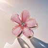 4Pcs Hair Pins Camellia Flower Shape Mini Gripper Side Bang Small Hair Claw Commuting Dating Dinner