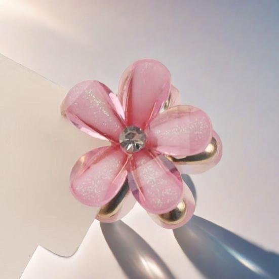4Pcs Hair Pins Camellia Flower Shape Mini Gripper Side Bang Small Hair Claw Commuting Dating Dinner