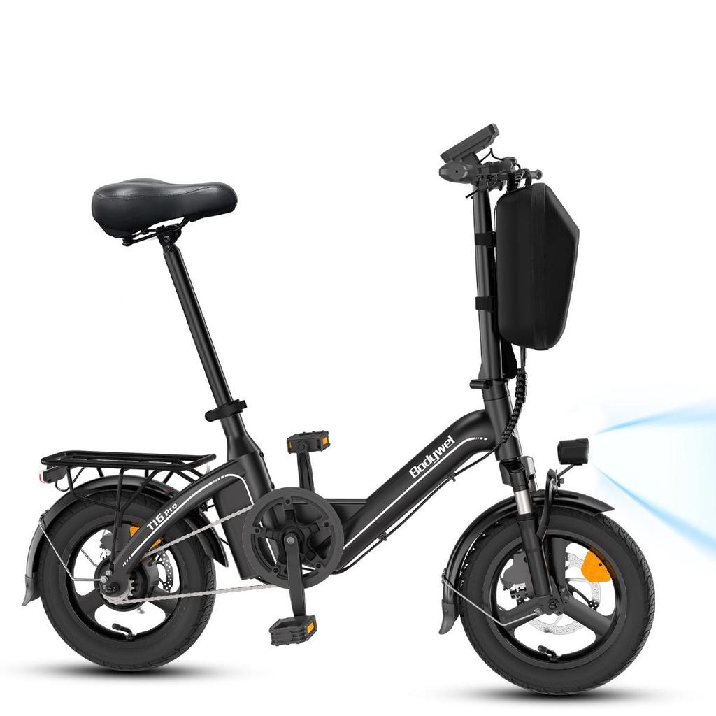 Faltbares Elektrofahrrad Bodywel T16 Pro City Pendler Elektrofahrrad 36V10Ah 250W Motor 14 Zoll Reifen Outdoor Fahren 45KM Maximale Reichweite Elektrofahrrad