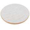 17.7in RV Round Table Top Solid Wood Anti Slip with Mounting Screws Dinning Tabletop for Boats Yachts Deck