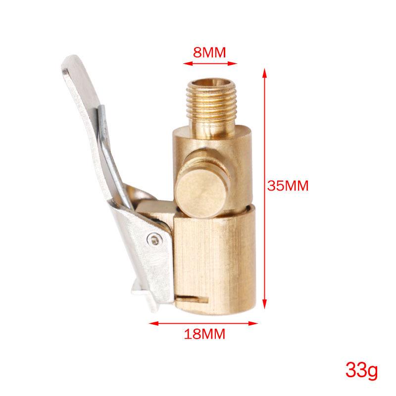 Car Air Pump Nozzle Adapter with Quick Connector & Pressure Relief Valve