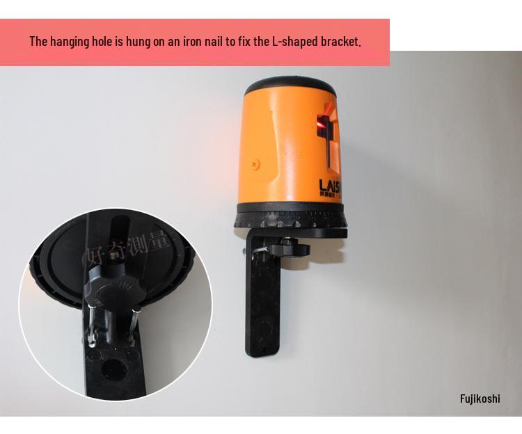 L-Shaped Magnetic Multi-Functional Bracket: Diagonal Line Leveling & High Hanging Tool with 5/8'' Interface