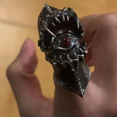 Vintage Movable Eye Tooth Armor Joint Ring Gothic Dark Unique Design Adjustable Knuckle Ring for Men Jewelry Gift