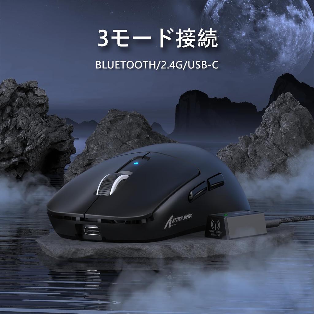 ATTACK SHARK R6 39g Gaming PixArt PAW3950MAX Gaming 42000 Nordic 52840 3 Continuous Wireless Optical Micro Switches Million FPS Game Office Mouse for