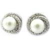 Les Trésors De Lily [G9032] - Stříbrné náušnice 'Beauty Pearl' v bílé barvě