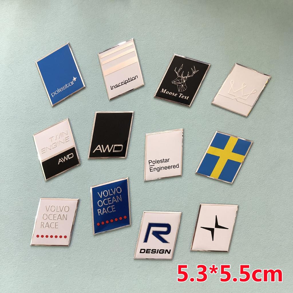 Car Trunk Logo Sticker Decoration Accessories For Volvo Rdesign Polestar AWD V50 S60 XC60 S40 XC40 XC90 V60 S80 S90 V90 V70 T6