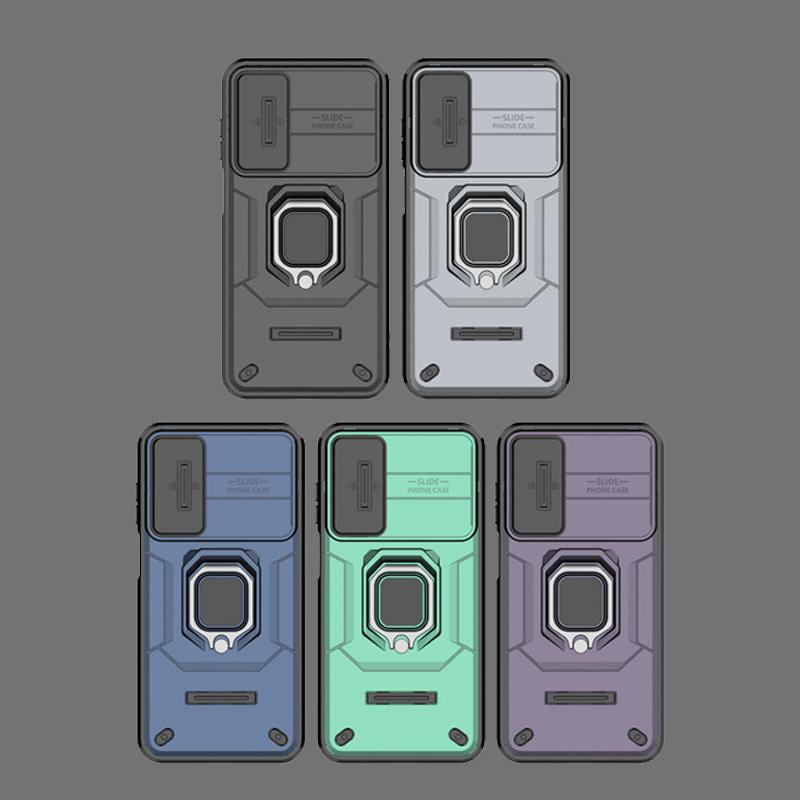 For Samsung Galaxy M35 Cover Samsung M35 5G Case 6.6 inch Lens Protection Shockproof Push window Magnetic Holder Bumper