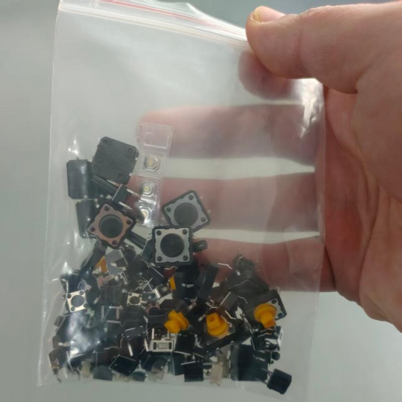 125Pcs 25 Types Micro Tact Push Button Switch Assorted Kit SMD DIP 2*4 3*6 4*4 6*6 12*12 Reset Mini Leaf Switches for Arduin