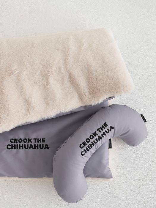 CROOKTHECHIHUAHUA Padded Microfiber Pillow - formal gray formal gray