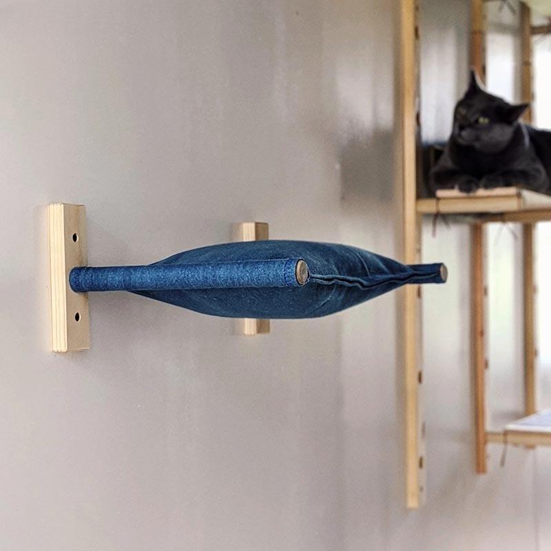 

Wall Cat Hammock Pet Cats Hanging Hammocks Fixing Light Cat Suspension Suction Cup and Walls Mounted Shelves Bed CatsProducts Wall Mounted Style океан синий
