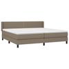 Sommier à lattes avec matelas - Taupe - 200x200 cm - Tête de lit réglable - 2 places