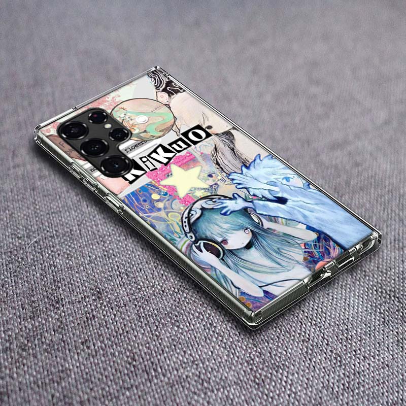 

K-KikuoS Art Cute Phone Case For Samsung Galaxy S24 S23 S21 S20 FE S22 S26 Ultra S25 Edge S10 Plus Cover Clear TPU Capa Shell Co Samsung S20 Ultra