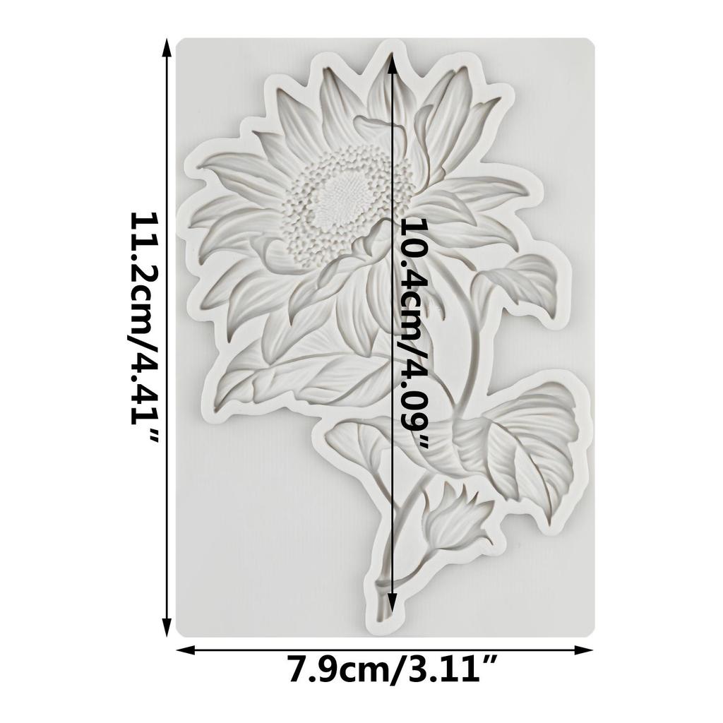 Sunflower Silicone Mold Hydrangea Flower Fondant Molds Cake Decorating Tools Cupcake Topper Candy Resin Clay Chocolate Gumpaste Mold
