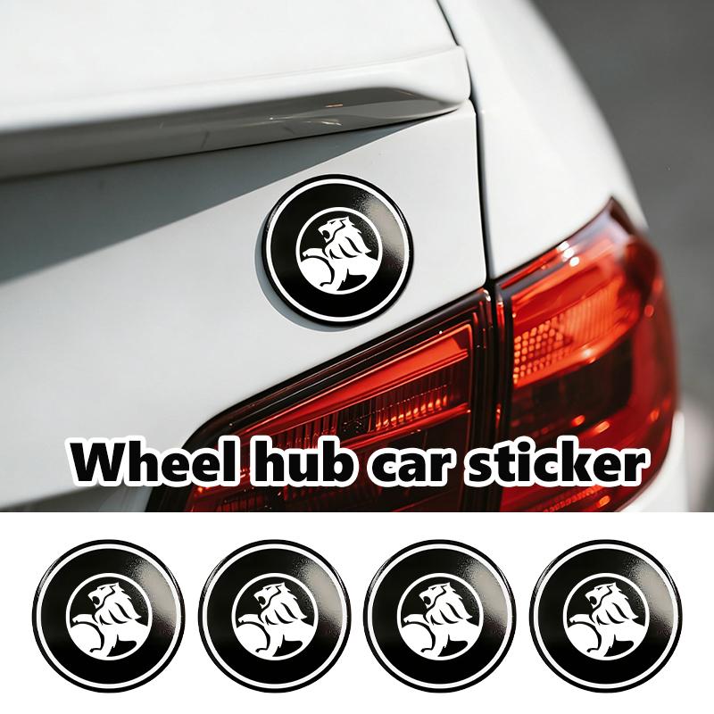 For Holden 4pcs Car Wheel Center Hub Cap Badge Logo Sticker Auto Decorative Accessories HSV Commodore VT VX VU VY VZ VE Astra H