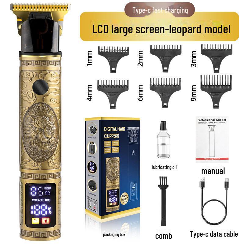 Electric Hair Clipper T9 for Shaving and Haircuts – Perfect for Oily Hair and Bald Heads.
