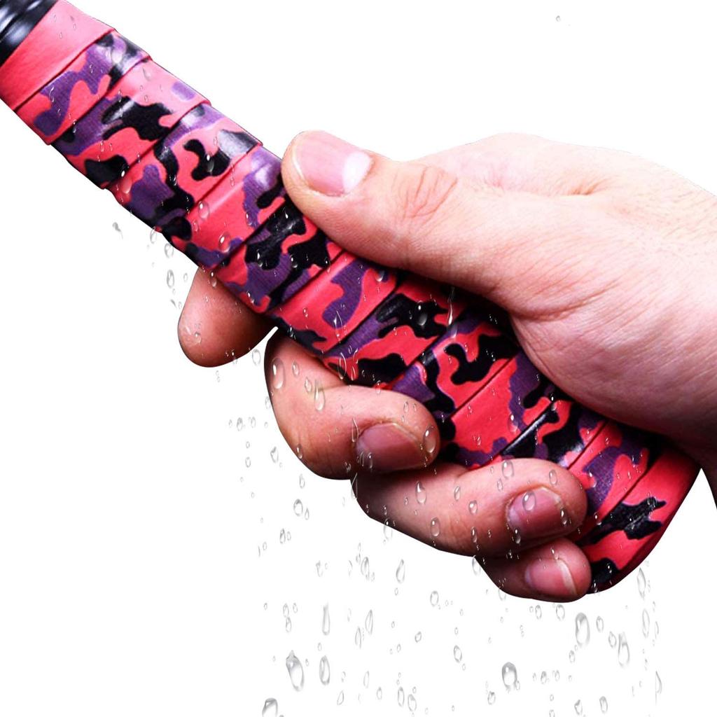 60 Pieces Camouflage Pattern Mix Tennis Drumstick Racket Overgrip Badminton Racket Grip Golf Baseball Bicycle Handle Squash Fishing Rod Sweat Band