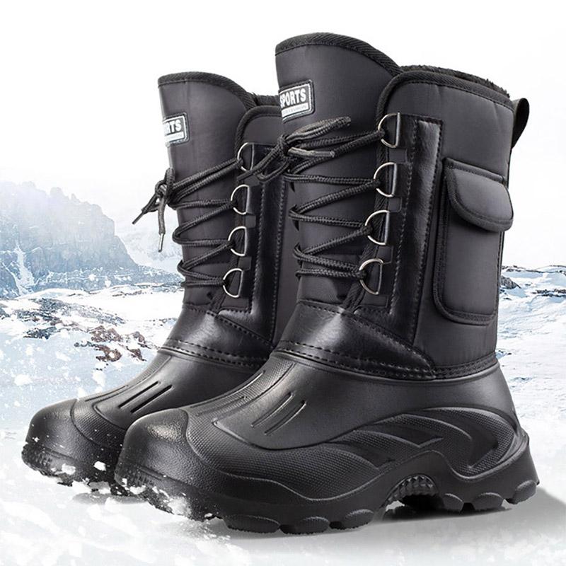 Stivali invernali impermeabili da uomo, caldi e di qualità, da esterno, da pesca, da neve, da uomo, da pesca