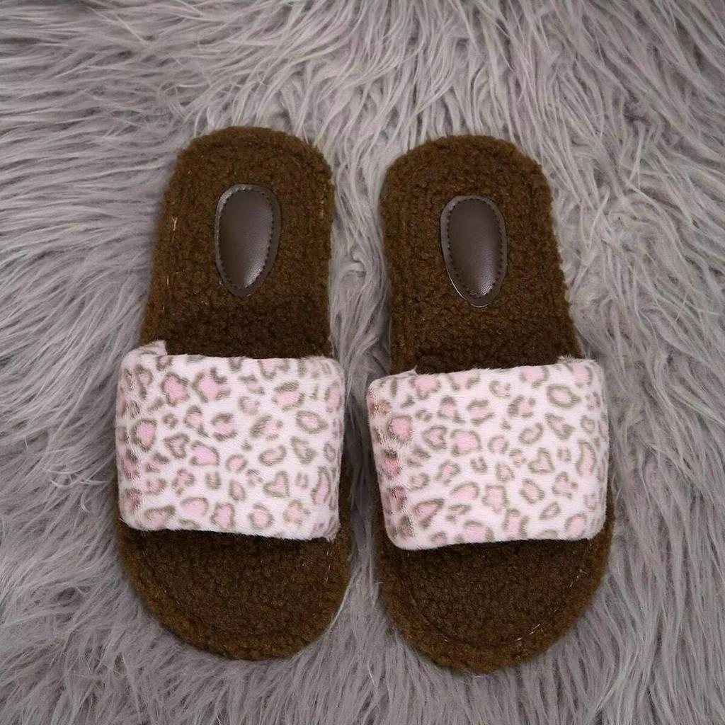 Seksowne Kapcie Rekreacyjne Damskie Klapki Codzienne Płaskie Niskie Obcasy Buty dla Kobiet Jednolite Futro Wsuwane Platforma Zimowe Buty Duże Rozmiary