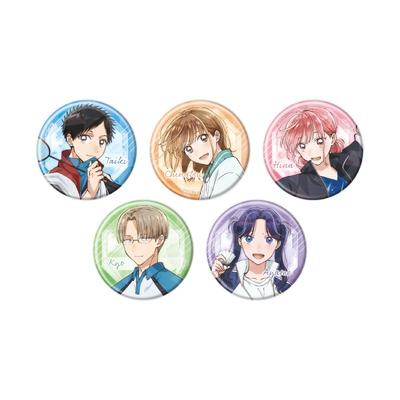 Anime de TV "Ao no Hako" 01 [Ilustração Original] Boton Metálico Holográfico [57mm] Caixa com 5 Peças