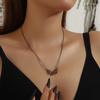 Eco-friendly Gothic Heart Ghost Claw Necklace - European & American Punk Halloween Fashion